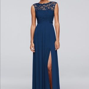 David’s Bridal Marine Bridesmaid Dress USED